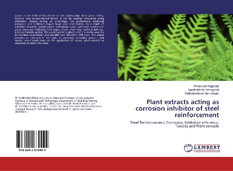 Plant extracts acting as corrosion inhibitor of steel reinforcement: Steel Reinforcement, Corrosion, Inhibition efficiency, Toxicity and Plant extracts