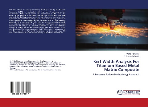 Kerf Width Analysis For Titanium Based Metal Matrix Composite: A Response Surface Methodology Approach