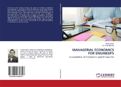 MANAGERIAL ECONOMICS FOR ENGINEERS: FUNDAMENTAL OF ECONOMICS ,MARKET ANALYSIS