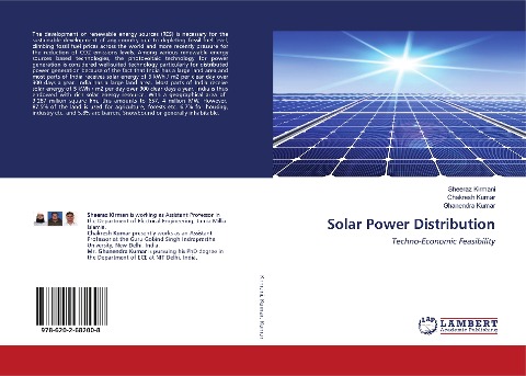 Solar Power Distribution: Techno-Economic Feasibility