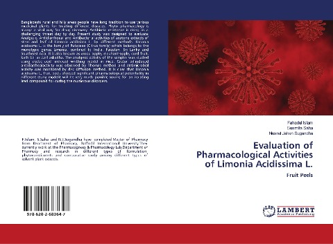 Evaluation of Pharmacological Activities of Limonia Acidissima L.: Fruit Peels