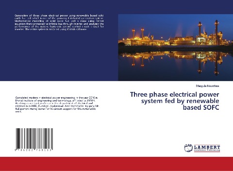 Three phase electrical power system fed by renewable based SOFC