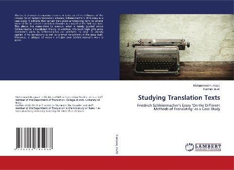 Studying Translation Texts: Friedrich Schleiermachers Essay On the Different Methods of Translating as a Case Study