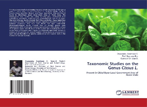 Taxonomic Studies on the Genus Cissus L.: Present in Obio/Akpor Local Government Area of Rivers State