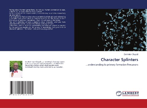 Character Splinters: ...understanding its primary formation Precursors