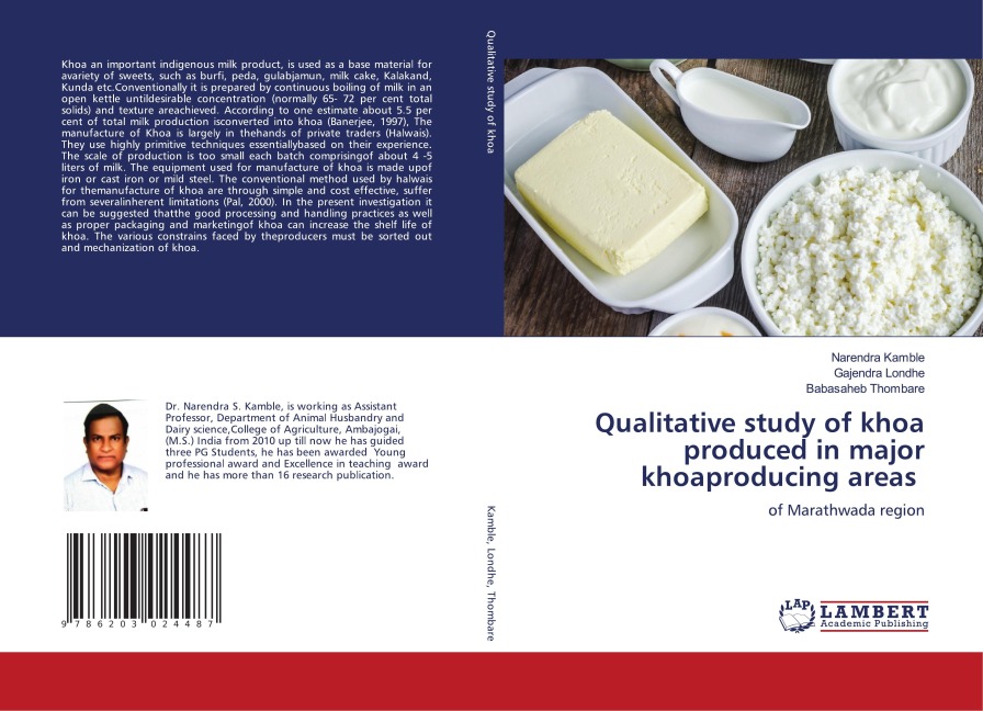 Qualitative study of khoa produced in major khoaproducing areas: of Marathwada region
