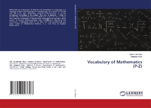 Vocabulary of Mathematics (P-Z)