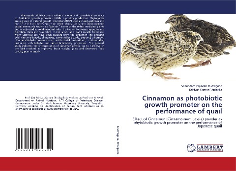 Cinnamon as photobiotic growth promoter on the performance of quail: Effect of Cinnamon (Cinnamomum cassia) powder as phytobiotic growth promoter on the performance of Japanese quail