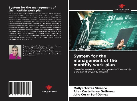 System for the management of the monthly work plan: Computer system for the management of the monthly work plan of university teachers