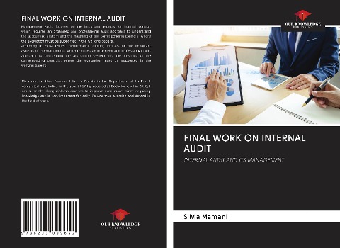 FINAL WORK ON INTERNAL AUDIT: INTERNAL AUDIT AND ITS MANAGEMENT