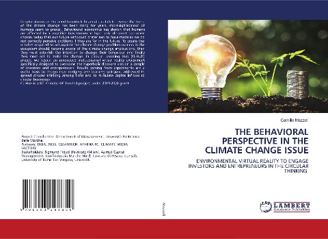 THE BEHAVIORAL PERSPECTIVE IN THE CLIMATE CHANGE ISSUE: ENVIRONMENTAL VIRTUAL REALITY TO ENGAGE INVESTORS AND ENTREPRENEURS IN THE CIRCULAR THINKING