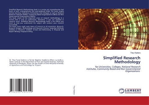 Simplified Research Methodology: for Universities, Colleges, National Research Institutes, Community Based and Non Governmental Organizations