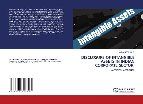 DISCLOSURE OF INTANGIBLE ASSETS IN INDIAN CORPORATE SECTOR:: A CRITICAL APPRAISAL