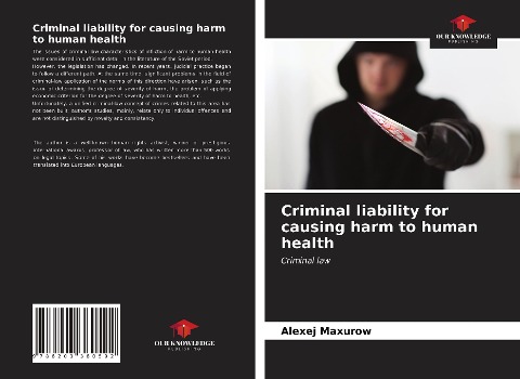 Criminal liability for causing harm to human health: Criminal law