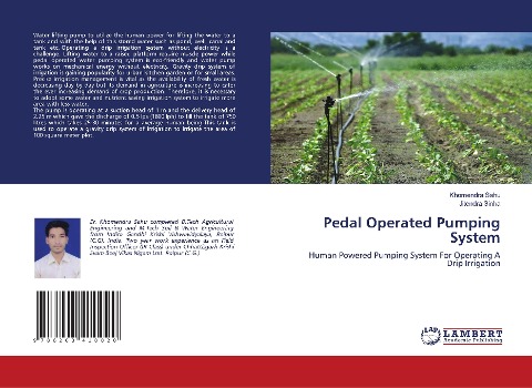 Pedal Operated Pumping System: Human Powered Pumping System For Operating A Drip Irrigation