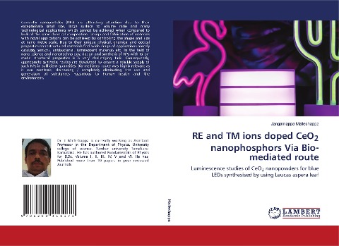 RE and TM ions doped CeO2 nanophosphors Via Bio-mediated route: Luminescence studies of CeO2 nanopowders for blue LEDs synthesised by using Leucas aspera leaf