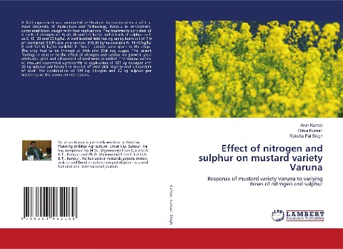 Effect of nitrogen and sulphur on mustard variety Varuna: Response of mustard variety Varuna to variying doses of nitrogen and sulphur