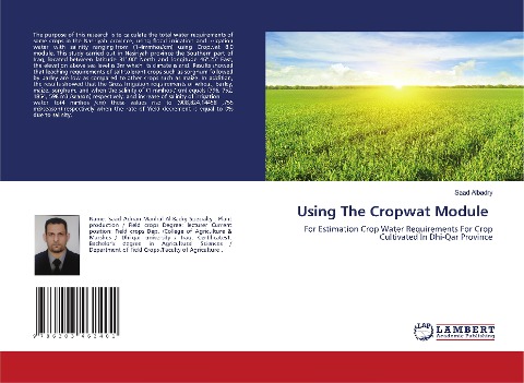 Using The Cropwat Module: For Estimation Crop Water Requirements For Crop Cultivated In Dhi-Qar Province
