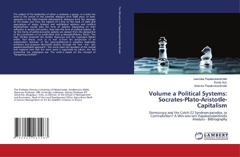 Volume a Political Systems: Socrates-Plato-Aristotle-Capitalism: Democracy and the Catch-22 Syndrom:paradox, or Contradiction? A Win-win-win Papakonstantinidis Analysis - Bibliography