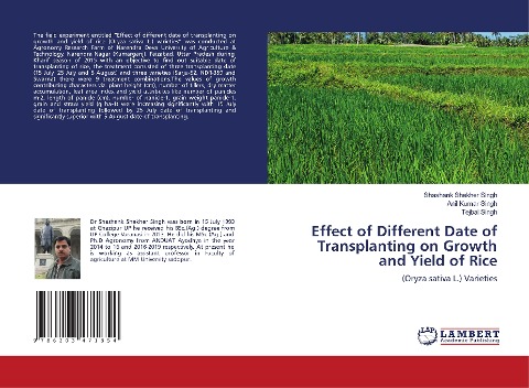 Effect of Different Date of Transplanting on Growth and Yield of Rice: (Oryza sativa L.) Varieties