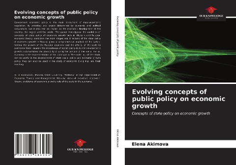 Evolving concepts of public policy on economic growth: Concepts of state policy on economic growth