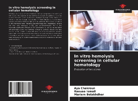 In vitro hemolysis screening in cellular hematology: Evaluation of two scores