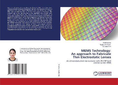 MEMS Technology: An approach to Fabricate Thin Electrostatic Lenses: An ultraminiaturized microcolumn with 2D-CNT field emitter (a mini-SEM)
