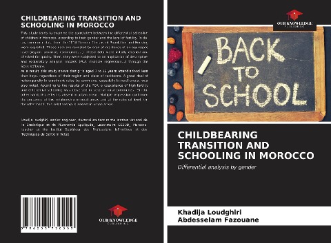 CHILDBEARING TRANSITION AND SCHOOLING IN MOROCCO: Differential analysis by gender
