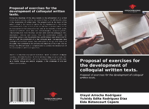Proposal of exercises for the development of colloquial written texts.: Proposal of exercises for the development of colloquial written texts.