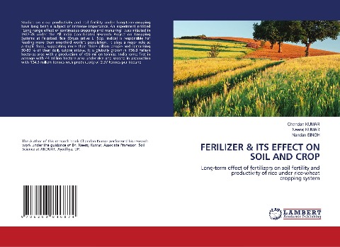 FERILIZER & ITS EFFECT ON SOIL AND CROP: Long-term effect of fertilizers on soil fertility and productivity of rice under rice-wheat cropping system