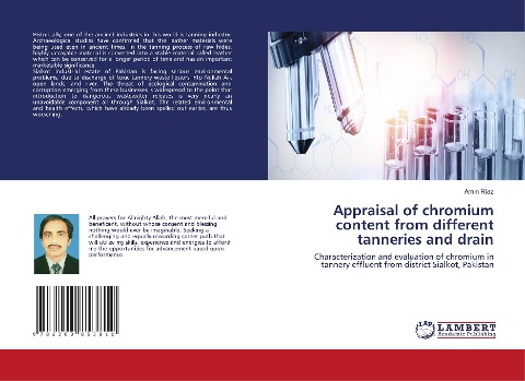 Appraisal of chromium content from different tanneries and drain: Characterization and evaluation of chromium in tannery effluent from district Sialkot, Pakistan