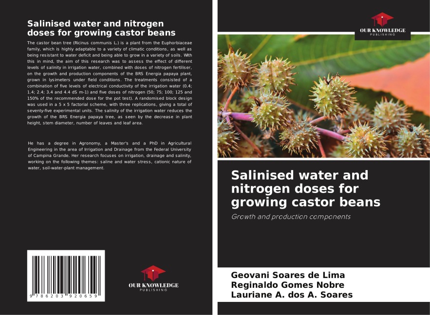 Salinised water and nitrogen doses for growing castor beans: Growth and production components