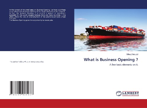 What is Business Opening ?: A few basic elements on it.