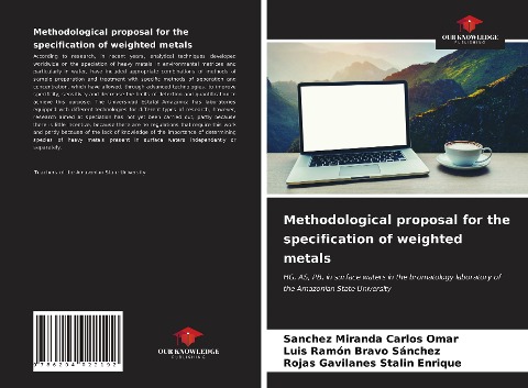 Methodological proposal for the specification of weighted metals: HG, AS, PB, in surface waters in the bromatology laboratory of the Amazonian State University