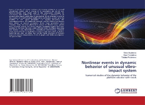 Nonlinear events in dynamic behavior of unusual vibro-impact system: Numerical studies of the dynamic behavior of the platform-vibrator with shock