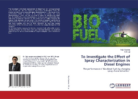 To Investigate the Effect of Spray Characterization in Diesel Engines: The performance of bio-diesel fuels by changing spray characterisation.