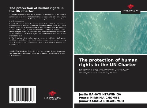 The protection of human rights in the UN Charter: Escapes in Congolese prisons in 2017: causes, consequences and how to prevent