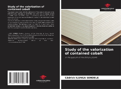 Study of the valorization of contained cobalt: in the gypsum of the Shituru plants