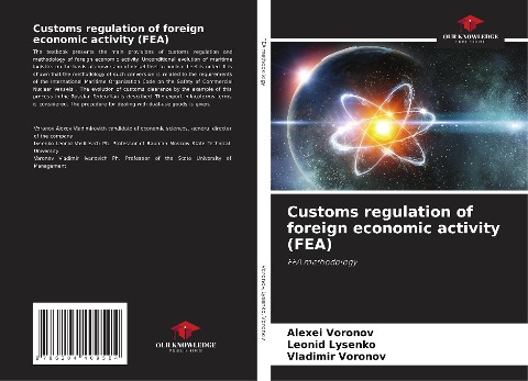 Customs regulation of foreign economic activity (FEA): FEA methodology