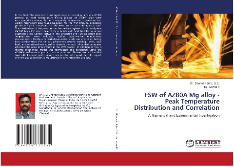 FSW of AZ80A Mg alloy - Peak Temperature Distribution and Correlation: A Numerical and Experimental Investigation