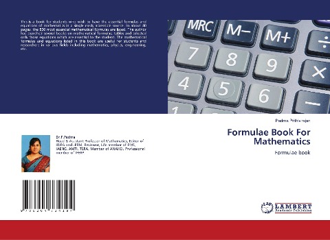 Formulae Book For Mathematics: Formulae book