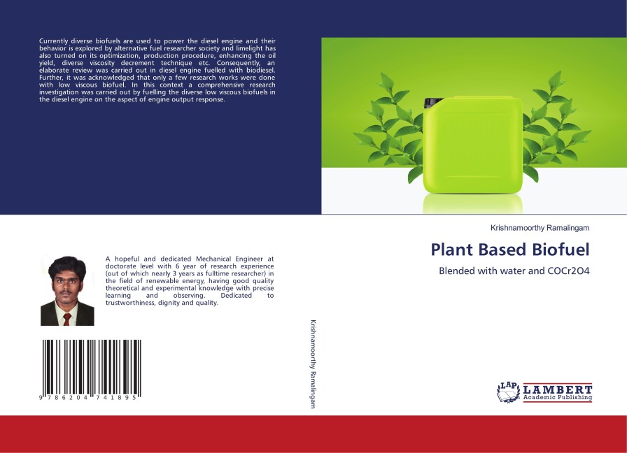 Plant Based Biofuel: Blended with water and COCr2O4