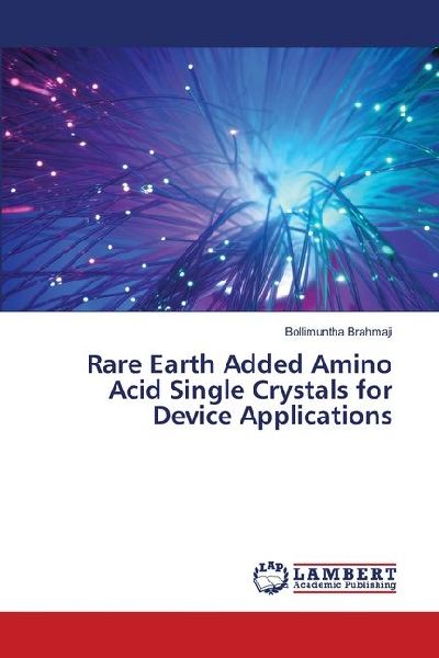 Rare Earth Added Amino Acid Single Crystals for Device Applications