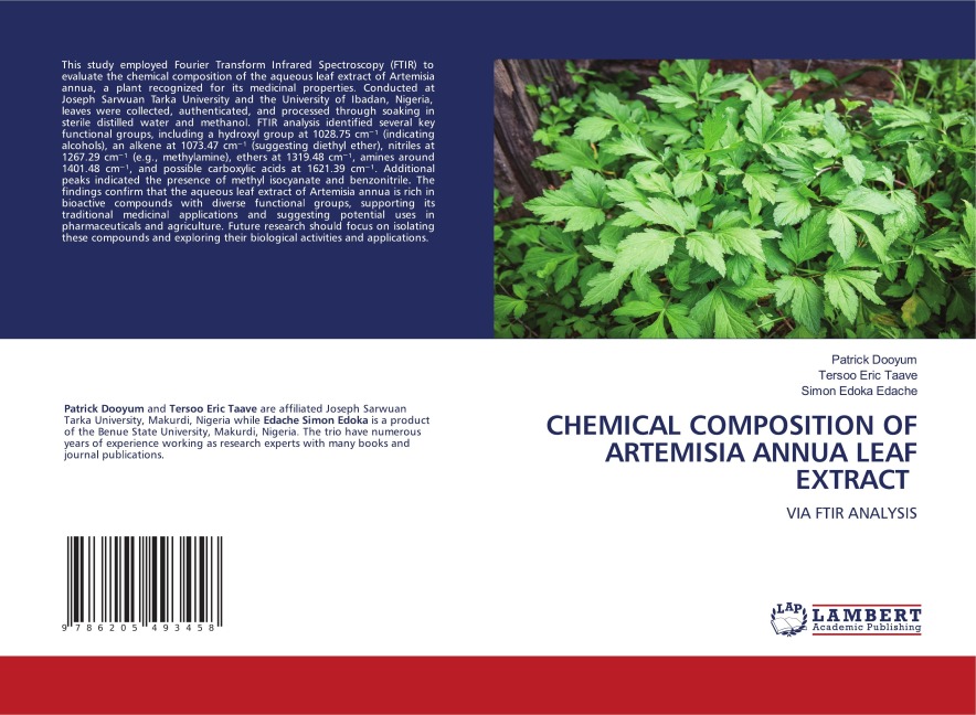 CHEMICAL COMPOSITION OF ARTEMISIA ANNUA LEAF EXTRACT: VIA FTIR ANALYSIS
