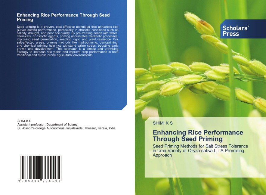 Enhancing Rice Performance Through Seed Priming: Seed Priming Methods for Salt Stress Tolerance in Uma Variety of Oryza sativa L.: A Promising Approach