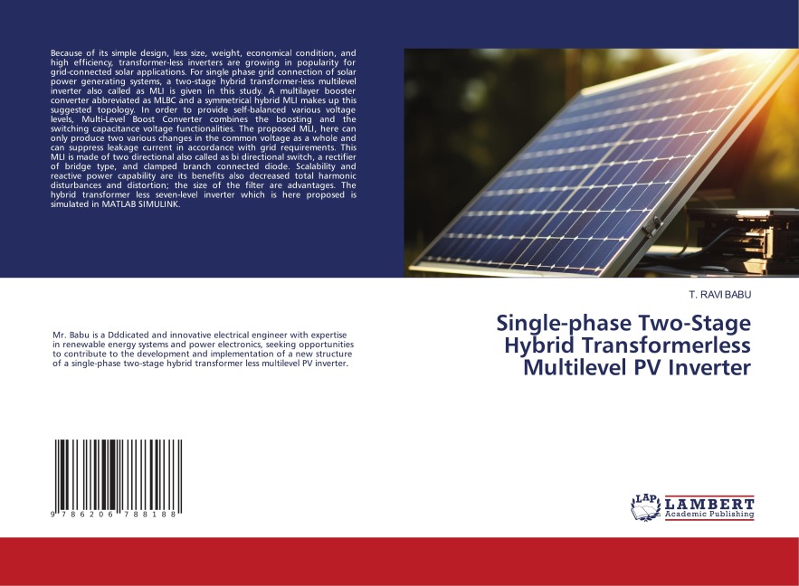 Single¿phase Two¿Stage Hybrid Transformerless Multilevel PV Inverter