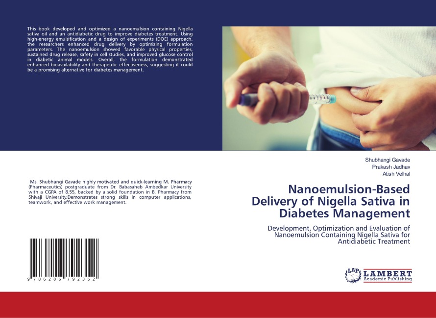 Nanoemulsion-Based Delivery of Nigella Sativa in Diabetes Management: Development, Optimization and Evaluation of Nanoemulsion Containing Nigella Sativa for Antidiabetic Treatment