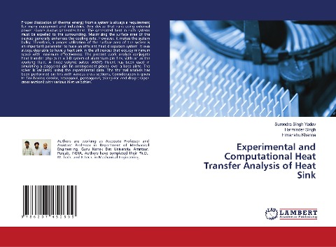 Experimental and Computational Heat Transfer Analysis of Heat Sink