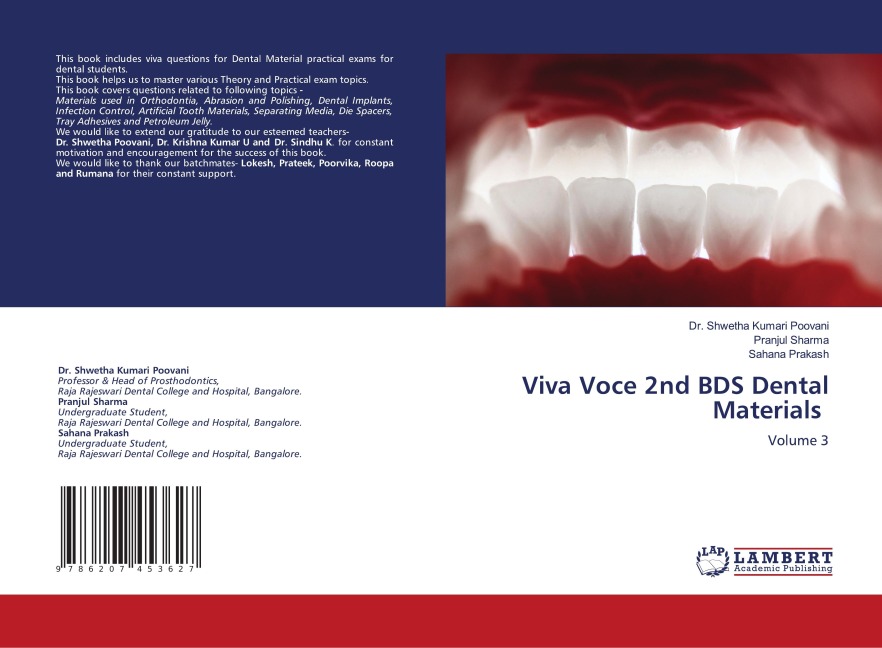 Viva Voce 2nd BDS Dental Materials: Volume 3
