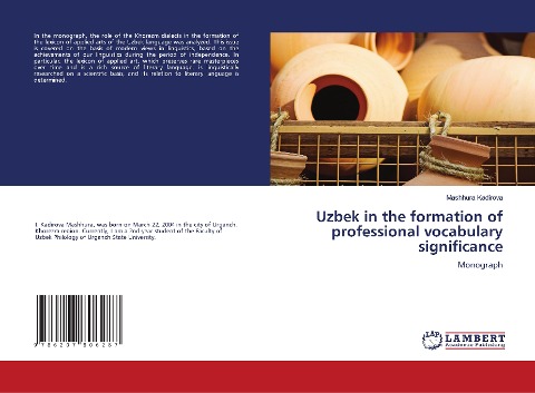 Uzbek in the formation of professional vocabulary significance: Monograph